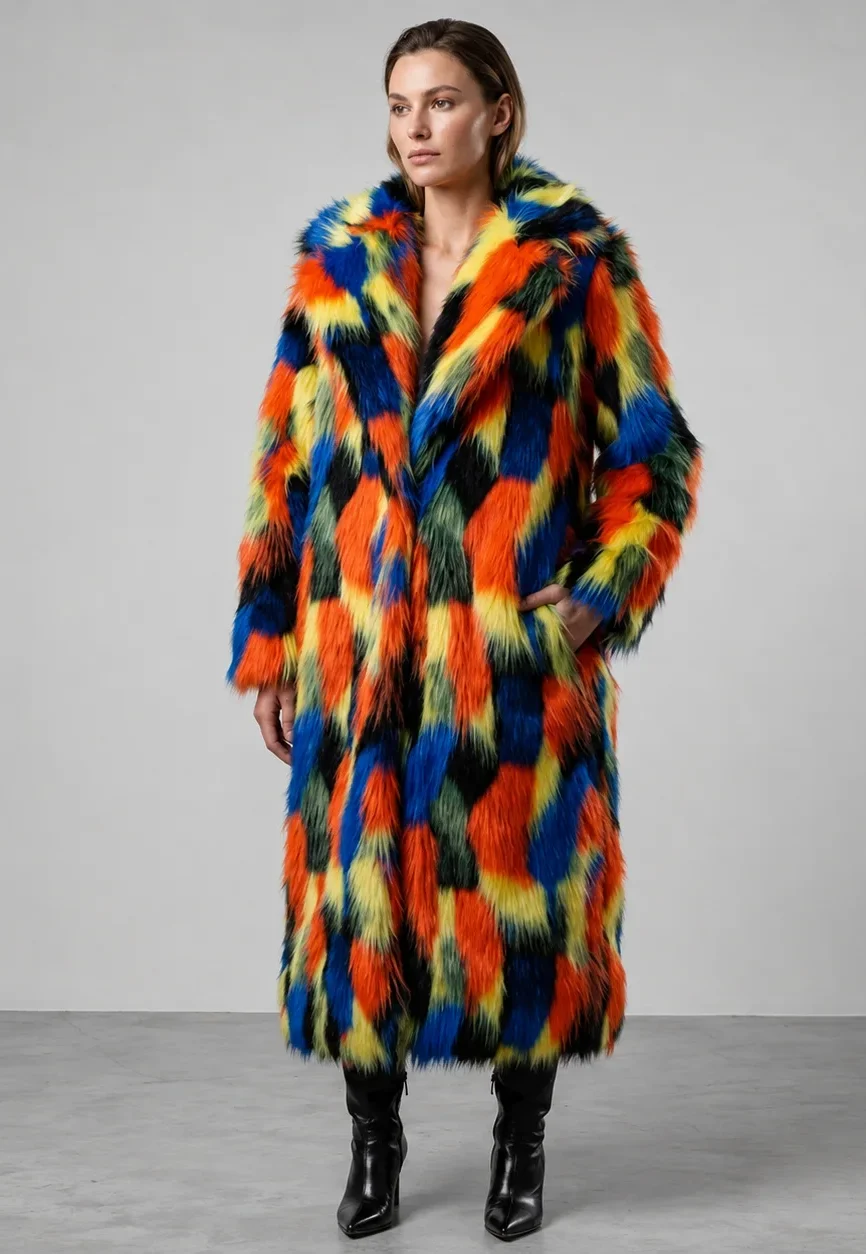 Plus Size Faux Fur Coat