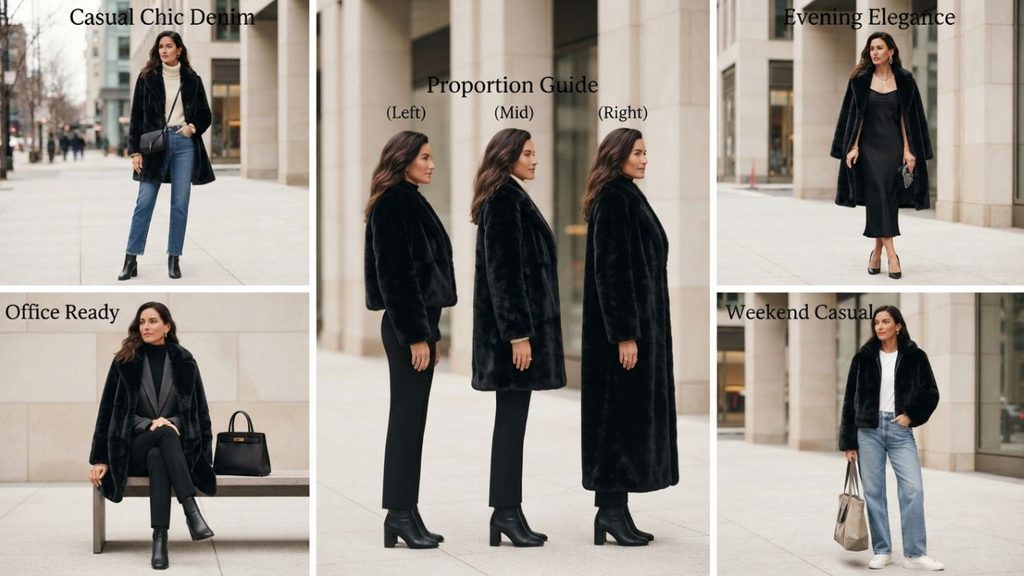 How to Style a Black Faux Fur Coat